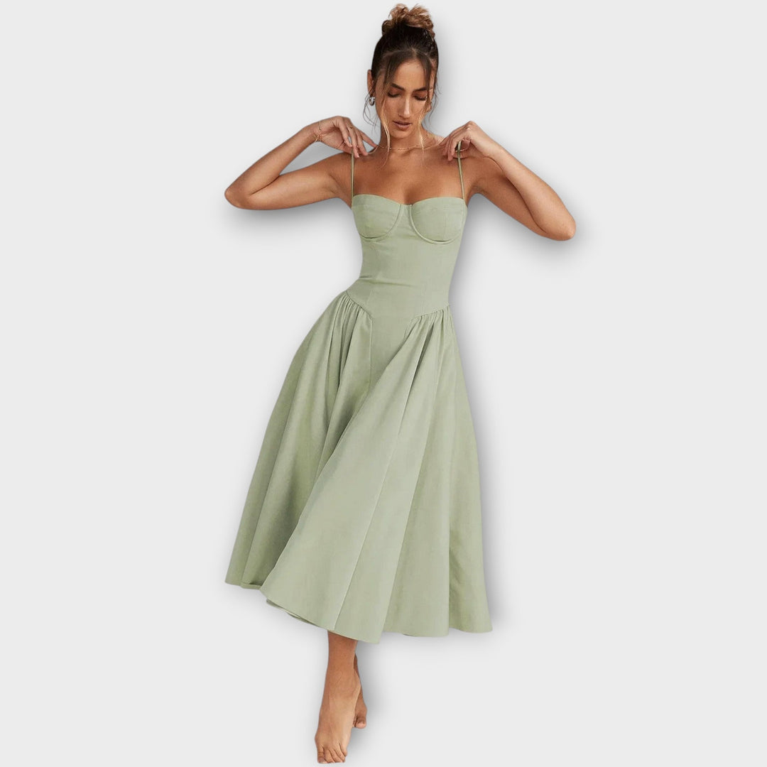 Gesine - Sleeveless Corset Midi Dress